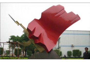 校園國旗雕塑，拉絲黨建雕塑，抽象主題