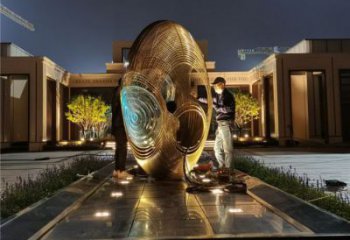 烤漆雞蛋雕塑 鋼管景觀小品 室內(nèi)雕塑