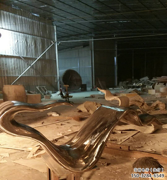 室內(nèi)飄帶雕塑 仿真景觀擺件 大型雕塑