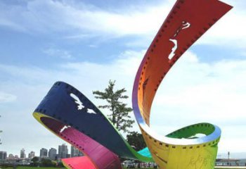 酒店飄帶雕塑 景觀美陳小品 現(xiàn)代雕塑