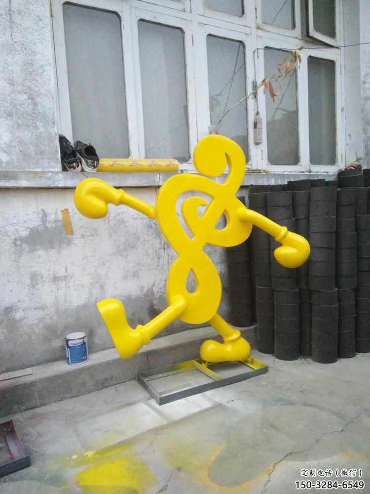 賓館音符雕塑 烤漆大型擺件 歐式雕塑