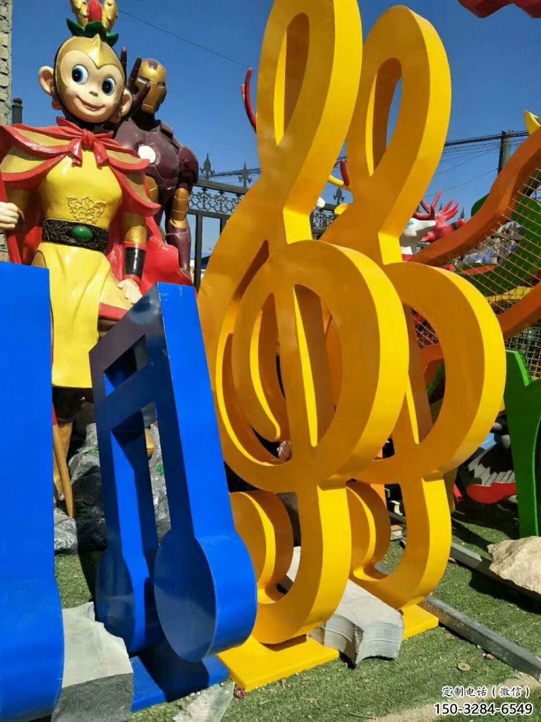 步行街音符雕塑 游樂場景觀小品 鑄造雕塑
