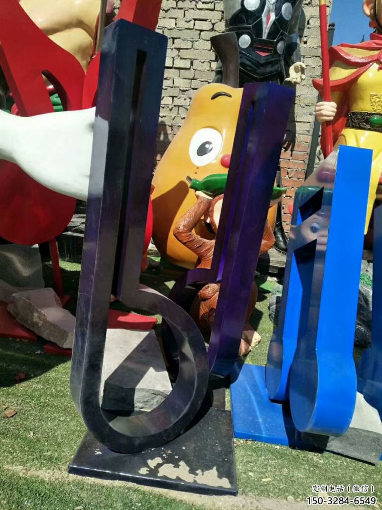 草地音符雕塑 現(xiàn)代校園小品 大型雕塑