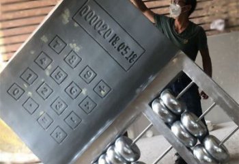 房地產算盤雕塑 現代景觀擺件 幾何雕塑