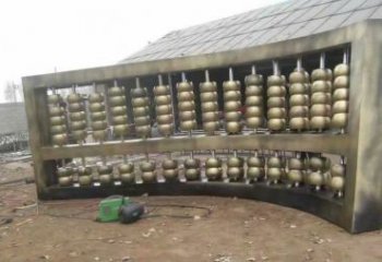 庭院算盤雕塑 公園草地小品 鍛造雕塑
