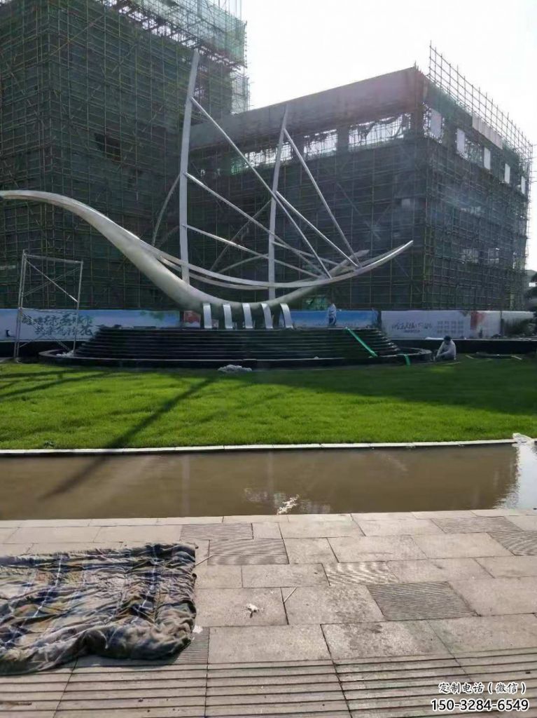 彩繪船艇雕塑 懸空餐飲店擺件 街頭雕塑