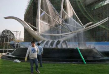 現(xiàn)代船艇雕塑 大型別墅區(qū)擺件 博物館雕塑