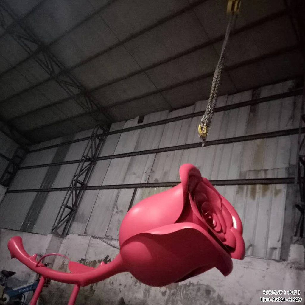 公園玫瑰雕塑 創意企業擺件 美陳雕塑