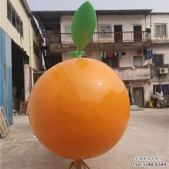 城市橙子雕塑 風(fēng)景區(qū)彩繪雕塑 抽象擺件