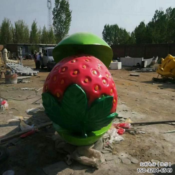 田間草莓雕塑 彩繪仿真雕塑 園林擺件