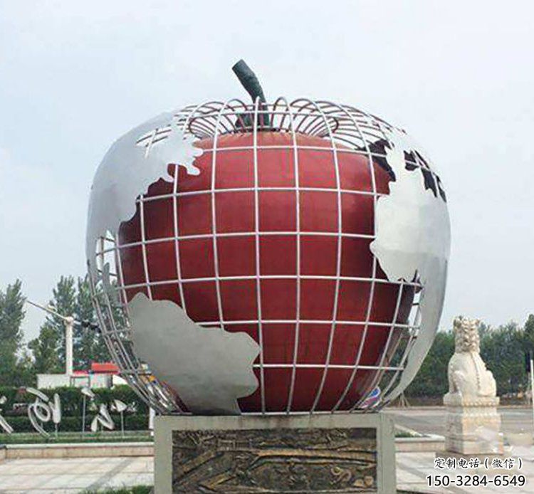 店門口蘋果雕塑 創意景觀雕塑 仿真擺件