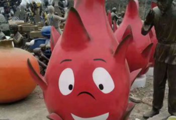 大型火龍果雕塑 商業(yè)街廣場雕塑 古銅色擺件