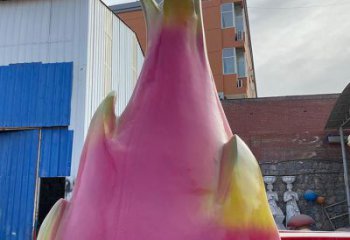 幾何火龍果雕塑 庭院仿真雕塑 彩繪擺件