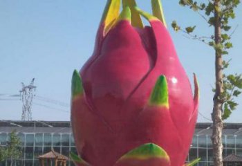 商業(yè)街火龍果雕塑 售樓處雕塑 水果擺件