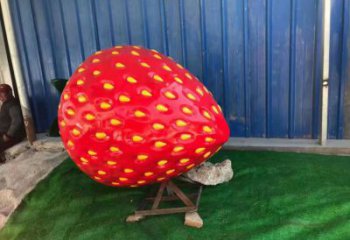 草莓雕塑擺件 庭院彩繪雕塑 田間小品