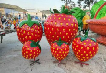 公園草莓雕塑 酒店門口雕塑 彩繪擺件