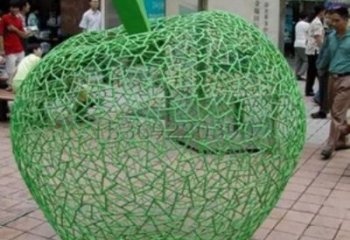 草地蘋果雕塑 現(xiàn)代校園果蔬雕塑 大型水果雕塑