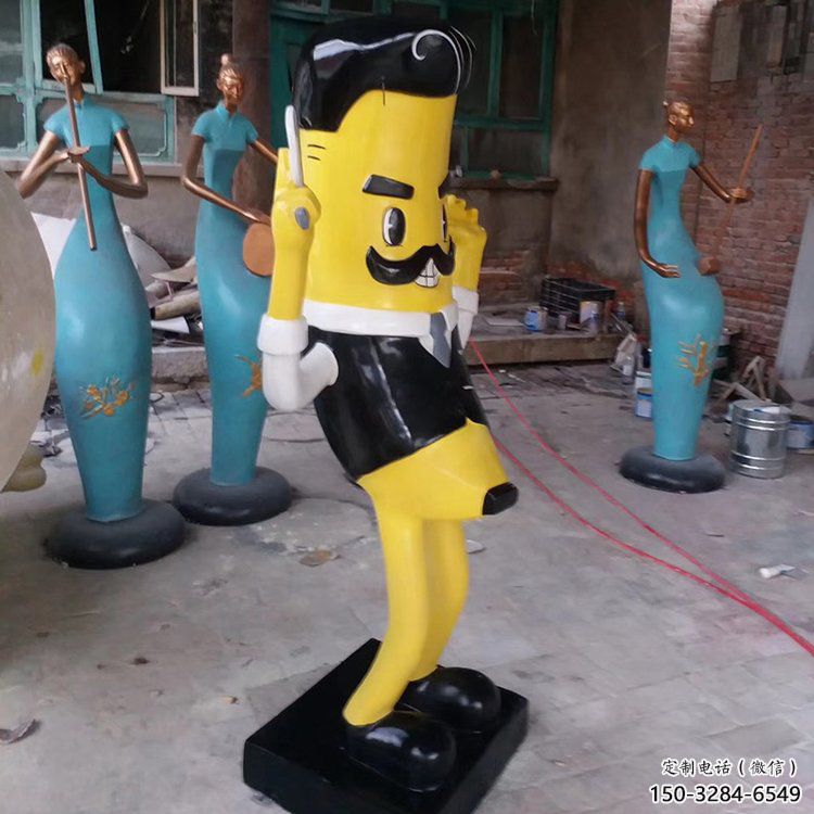 城市香蕉雕塑 風景區彩繪雕塑 抽象擺件