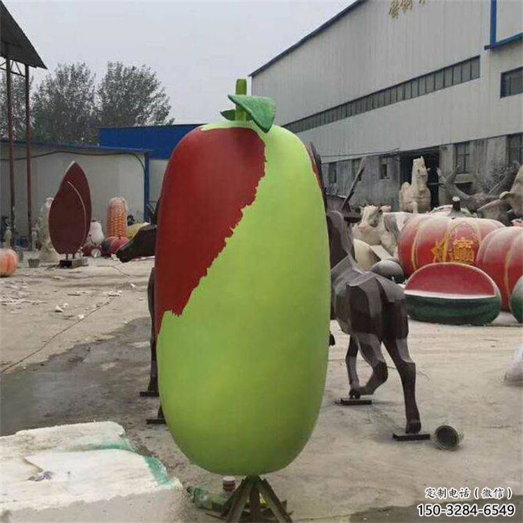創(chuàng)意紅棗雕塑 啞光景觀水果雕塑 公園雕塑