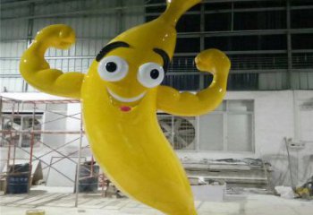 田間香蕉雕塑 彩繪仿真雕塑 園林擺件