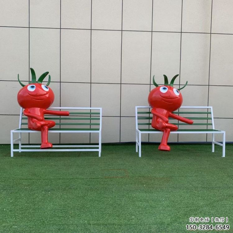 彩繪番茄雕塑 大型城市雕塑 商業街擺件