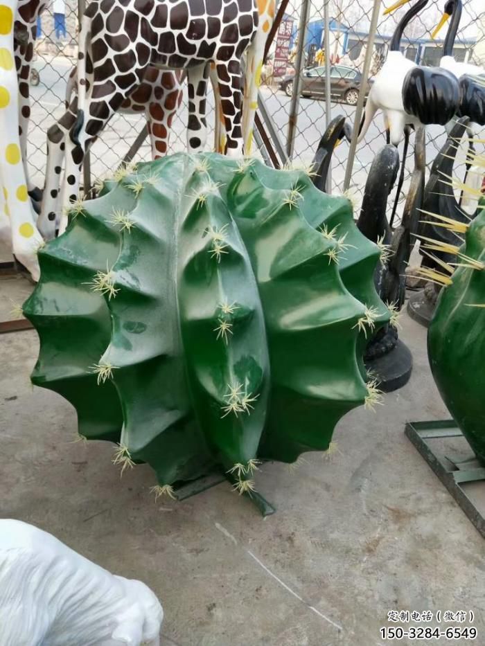 別墅區仙人掌雕塑 大型別墅區植物雕塑 仿真花卉雕塑
