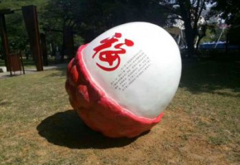 楊梅雕塑，水果仿真擺件，戶外景觀雕塑 (1)