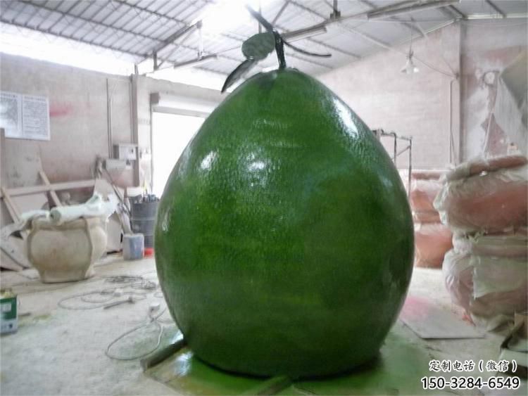 別墅區(qū)柚子雕塑 大型別墅區(qū)水果雕塑 仿真果蔬雕塑