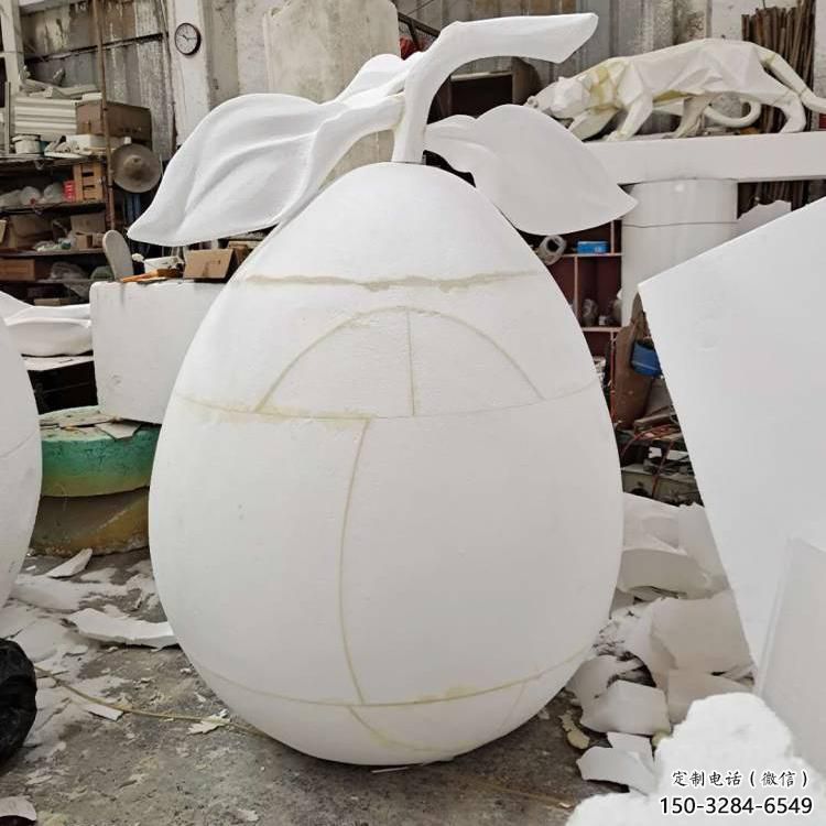 商業街柚子雕塑 烤漆水果雕塑 彩繪果蔬雕塑