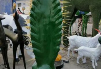 公園仙人掌雕塑 戶外植物雕塑 抽象花卉雕塑