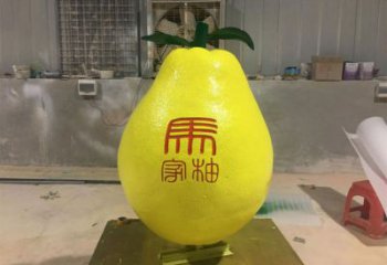 草地柚子雕塑 現(xiàn)代校園果蔬雕塑 大型水果雕塑