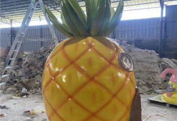 園林菠蘿雕塑 田間彩繪雕塑 仿真擺件