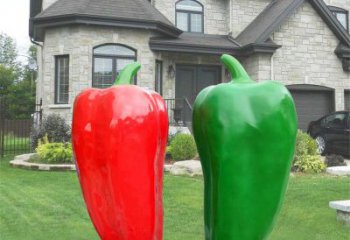 酒店青椒雕塑 庭院仿真雕塑 彩繪小品