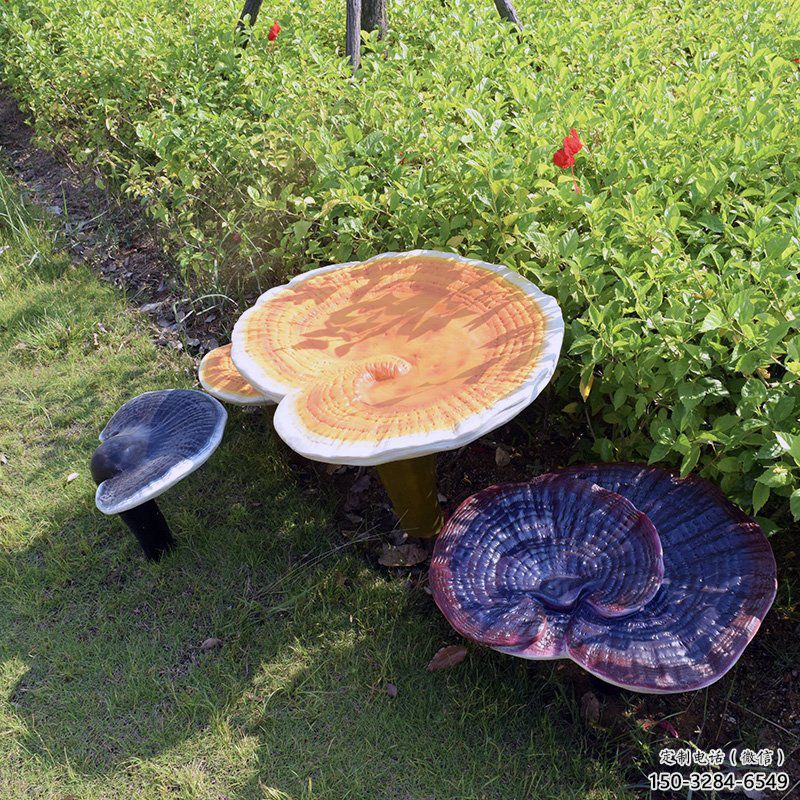 農村靈芝雕塑 抽象藝術植物雕塑 烤漆果蔬雕塑