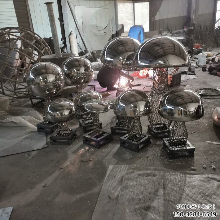 農(nóng)村香菇雕塑 抽象藝術(shù)蔬菜雕塑 烤漆果蔬雕塑