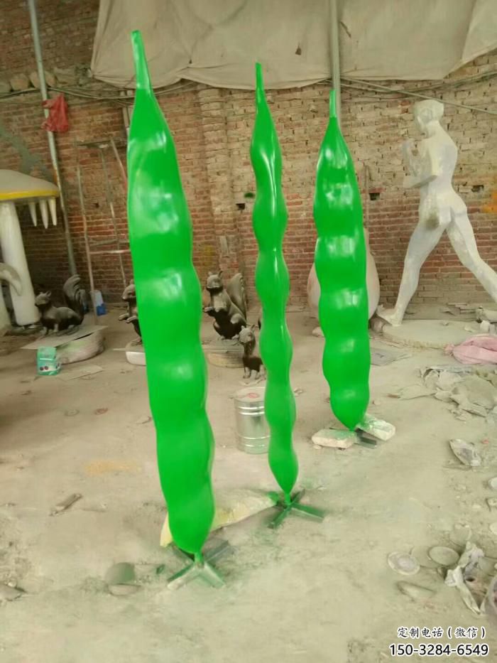 仿真豆角雕塑 酒店公園雕塑 風(fēng)景區(qū)擺件