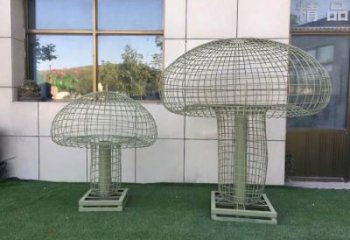 鏤空香菇雕塑廠家 景觀美陳果蔬雕塑 現代蔬菜雕塑