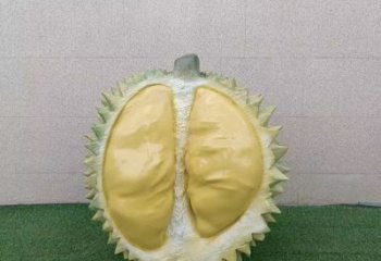拉絲榴蓮雕塑 鏤空創(chuàng)意果蔬雕塑 別墅區(qū)水果雕塑