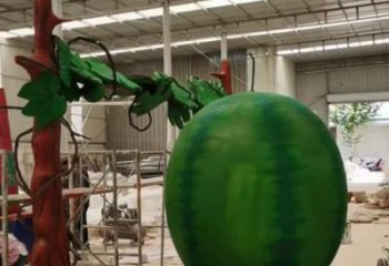 園林西瓜雕塑 城市廣場(chǎng)雕塑 步行街?jǐn)[件