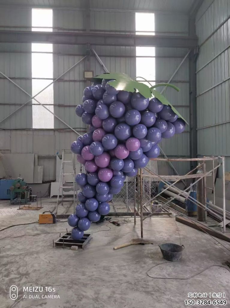 酒店葡萄雕塑 庭院仿真雕塑 彩繪小品