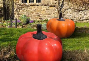 步行街南瓜雕塑 游樂場果蔬雕塑 鑄造水果雕塑