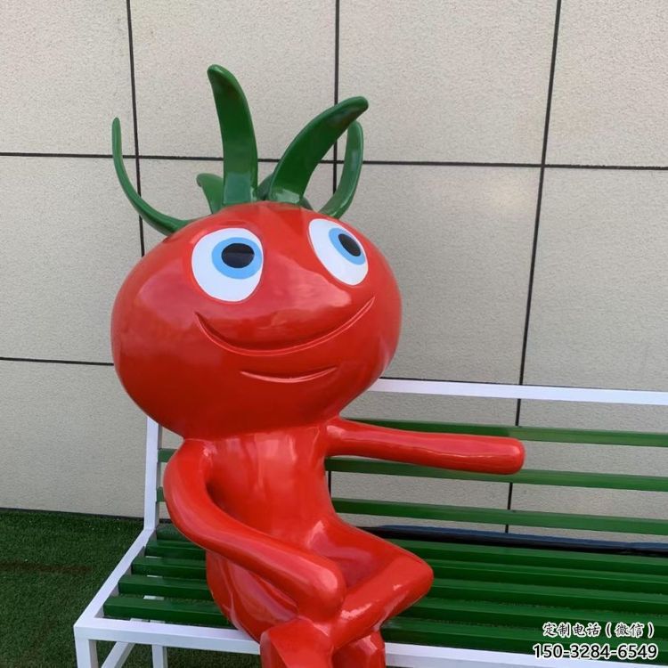 園林西紅柿雕塑 田間彩繪雕塑 仿真擺件
