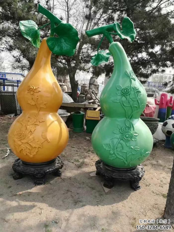 公園葫蘆雕塑 創意企業雕塑 美陳植物雕塑