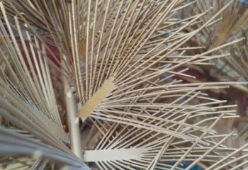 廣場松樹雕塑 抽象大樹雕塑 烤漆植物雕塑