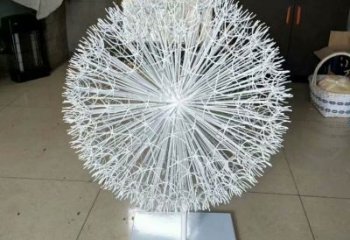 街道蒲公英雕塑 現(xiàn)代景觀植物雕塑 彩繪花卉雕塑