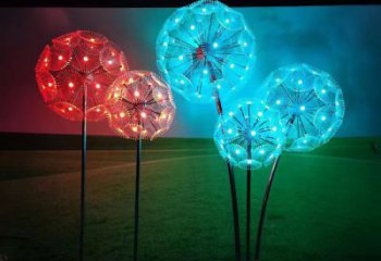 景觀場(chǎng)蒲公英雕塑 仿真花卉雕塑 景觀植物雕塑