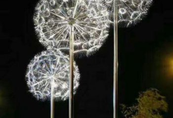 園林蒲公英雕塑 大型花卉雕塑 中式植物雕塑