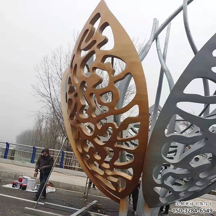 園林樹葉雕塑 大型花卉雕塑 中式植物雕塑