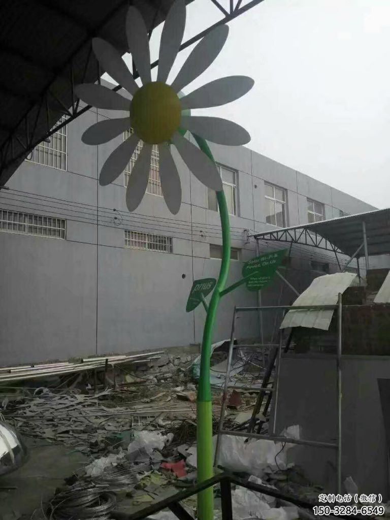 大門口向日葵雕塑 發(fā)光公園花卉雕塑 仿真花朵雕塑