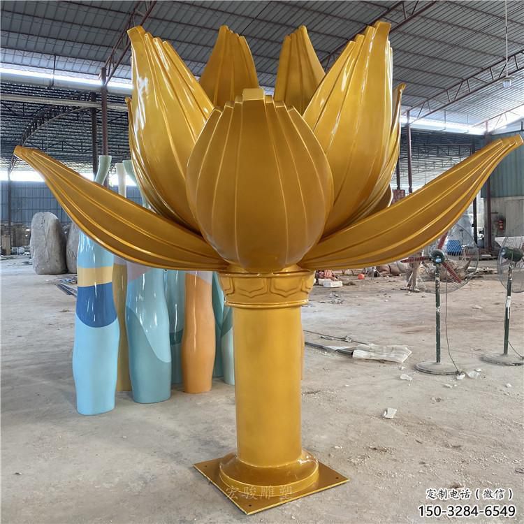 草地紫荊花雕塑 現(xiàn)代校園花卉雕塑 大型花朵雕塑